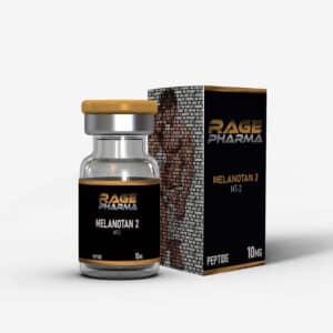 picture of a vial of melanotan 2 peptide by rage pharma