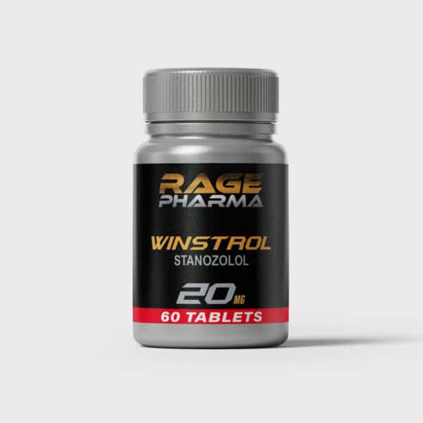 picture of a pill bottle containing winstrol 20mg tablets