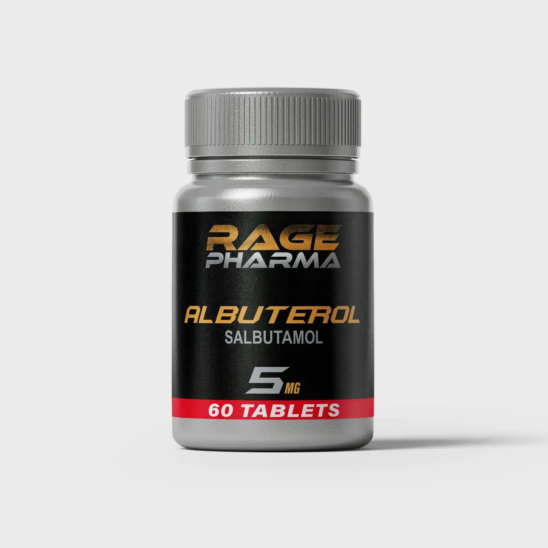 picture of a bottle containing 60 tablets of 5mg albuterol